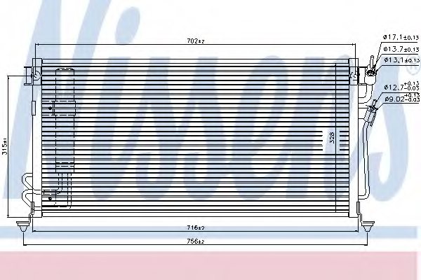 NISSENS 94748 Condenser, air conditioning